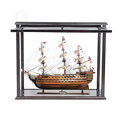 Old Modern Handicrafts HMS Victory Model Ship with Display Case Multicolor