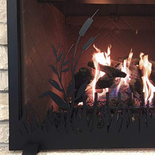Design Specialties Fireplace Screen Pond Design (Textured Black, Large)