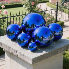 YDJIANCAI Pack of 1 Stainless Steel Gazing Globe Mirror Ball, Colorful and Shiny Addition to Any Garden Or Home, Ideal As A Housewarming Gift, Blue(Size:20.47in/52cm)