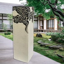 ARCVOX 2.3/2.9/3.6ft Asian Pillar Outdoor Decoration, Flower Pot Columns for Backyard, Faux Stone House Decor Sculpture, Ornament for Landscape Scene Layout (Color : Black, Size : Size XL)