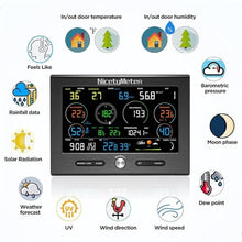 RKUVPAE Wireless Weather Station with Outdoor Sensor, 7-in-1 Weather Station with Weather Forecast, for Outdoor Humidity, Temp, Air Pressure