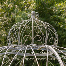 Zaer Ltd. Large Round Metal Garden Gazebo with 3 Entries and Side Walls Antique Bronze