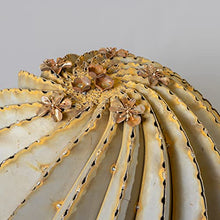 Desert Steel Fishhook Barrel Cactus - Indoor/Outdoor Metal Yard Art & Yard Decor, All Weather, Large (23" H x 20" W)