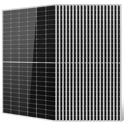 SUNGOLDPOWER 20PCS 550W Solar Panel on one Pallet,UL61730,18BB Monocrystalline Grade A Cell,High Efficiency,Rigid,Ideal for Rooftop,Energy Storage,on/Off Grid System CEC Listed(Total 11000W)