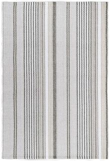 Dash & Albert Gradation Ticking Grey Striped Indoor/Outdoor Rug, 8'6"x11'6"