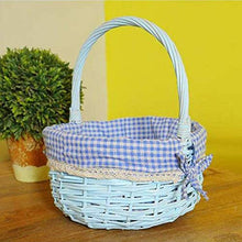 Wicker Picnic Basket Hand-Made Storage Basket Portable Woven Basket Outdoor Basket Suitable for Storage and Camping (Size : 2613cm)