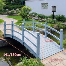 TT-YEL Heavy Duty Tree Garden Passage Bridge, Courtyard Walkway Arch Bridge with Safety Railings, Garden Decorative Wooden Bridge, Load-Bearing 500Kg,Brown l180cm