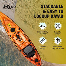 Riot Kayaks Mako 12 Fishing Kayak with Impulse Pedal Drive Orange/Yellow