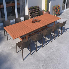 Brampton Patio Indi 11-Piece Dining Set 100% FSC Eucalyptus Wood Brown
