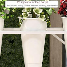 Metal 4 Tier Flower Display Stand With Wheels & Billboard, Plant Shelf