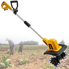 vnmudzeo Cordless Tiller Cultivator,Compatible with 2000mAh/4000mAh Power Supply,270 R/min Charging Garden Cultivator,22cm Tilling Width & 18cm Depth 4000mAh