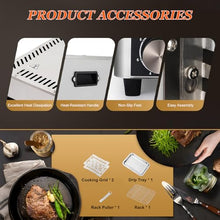 Electric Steak Grill Indoor, 3400W Steak Broiler Automatic Steak Smoker Grill With Removable Plates for Beef Chicken Vegetables,220V