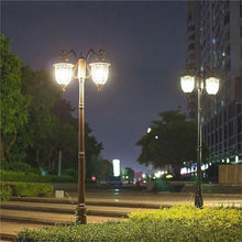 EliteBloom Outdoor Lamps for Patio Lamp Post Lights Outdoor, 2.35M Street Light 2-Lights Garden High Pole 1-Pac,