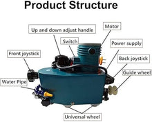 Electric Glass Grinding Edging Machine, 800w Portable Small Glass Edger, Speed 8000r/Min, Variable Speed, Grinding Speed：1-3 M/Min, With 8 Diamond Wheels & 2 Polishing Wheels for Stone Tile Blue