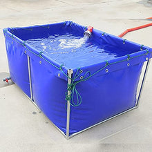 Etlegor Thickened Folding Canvas Fish Pond, Large Tarpaulin Fish Pond Scratch-Resistant Wear-Resistant for Water Storage, Fish Farming, Shrimp Farming, Hydroponic Plants Frame Not Included