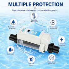 Pool Saltwater Salt Chlorine Generators, with Titanium Cell, Digital Display & Self-Cleaning Function, Chlorine Production: 8/12 / 16/20 g/H, for Swimming Pool, Spa Pool EC8(8g/H≤35m³)