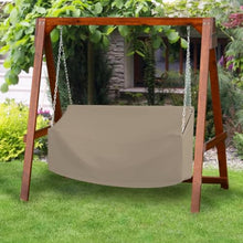 Seal Skin Covers Swing Canopy Cover, Heavy Duty PVC-Coated Polyester Outdoor Patio Swing Cover, Water & UV Resistant Protection with Air Vent, Handle and Flap Type Zipper, Beige, 87"L x 49"W x 67"H