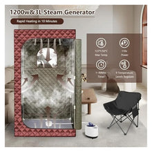ZDGsrgWRG 3L Portable Sauna Tent Steamer Folding Chair Set Remote Control