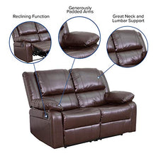 Flash Furniture Harmony Series Brown LeatherSoft Loveseat with Recliners