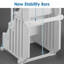 Ground Pool Step Ladder Combo with Pad Compatible for Ocean Blue