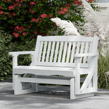 Wildridge Classic Mission Glider Outdoor Weather Resistant Recycled HDPE White