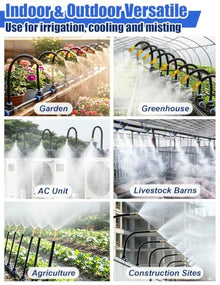 Air Conditioner Misting Cooling System, 360° Bendable Adjustable Sprayer
