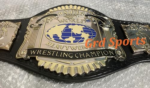Grd Sports CNC HD USWA Unified World Heavyweight Wrestling Championship Belt Dual Gold Plated