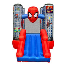 Funormous Marvel Spider-Man Bounce House with Slide Red Blue Grey