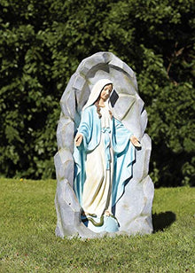Roman - Our Lady of Grace Grotto, 36" H, Garden Collection, Resin and Stone, Decorative, Gift, Home Outdoor Decor, Durable, Long Lasting, Unique Design