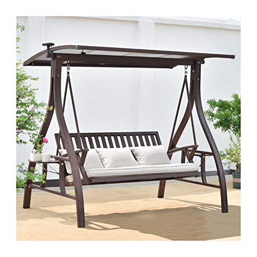 ELUKHT Creative Hotel Patio Porch Swing Glider with Stand Outdoor Swing Chairs with Canopy and Cushions, Garden Swing Lazy Daze Hammocks Swing Bench Suitable for Patio, Balcony