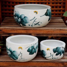 FAFACAI Flower pots Vintage Blue Planter Plant Pot Flower Pot Blue and White Planter for Indoor Water Plants Hand Painted Classical Flower Pot Chinese Culture-A||28 * 20cm