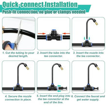 Bendable Drip Irrigation System Kit with Rust-Proof Nozzles, for Vegetable