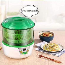 GUANKAOBING Double Layer Germination Tray, Automatic Seed Sprouter, Bean Sprout Machine with Double Germination Tray, Temperature Control, Automatic Mat