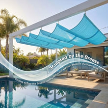 FENGZEQUAN Retractable Sun Shade Sail - Outdoor Wave Canopy，Breathable Wave Awning，Retractable U-Shaped Wave Canopy Awning，for Patio, Garden, Backyard Deck and Trellis(W3.2*L20m/W10.50*L65.62ft)