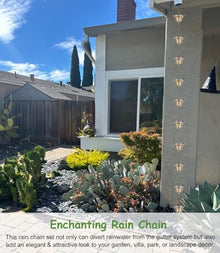 WhamtL Galvanized Rain Chain Outdoor Decorative, Spiral Gutter Chain Downspout Water Catcher, Metal Trench Drain Rain Catcher for Heavy Rain(Style2,5.5m (18ft))