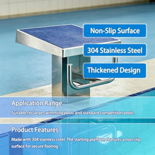 Swimming Pool Diving Platform,Jump Stand Diving Board,Stainless Steel Anti Slip Surface Inclined at 15° Diving Board,Load 600Lbs/280kg for Pool Diving Block and Swimming Competition Jumping Platform