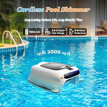 SDdPulse Robotic Pool Cleaner,Robotic Pool Skimmer,Cordless Automatic Skimmer with 10L Capacity and Anti-Stuck Foam,for Indoor and Outdoor Swimming Pools