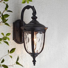 Bellagio 16 1/2" Black Vintage Outdoor Light Fixtures Set of 2
