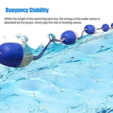 HDYZJQ Indoor Outdoor Swimming Pool Safety Rope, Deep Shallow End Divider Line with 2 Pre-Assembled Stainless Hooks and Buoy Ball, Wave-Proof Pool Floating Rope(11m/36ft)