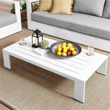 Modway Tahoe Patio Aluminum Coffee Table with White Finish EEI-5677-WHI