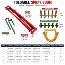 Atv Boom Kit，236in，10 Pure Copper Nozzles, 10 Hoses, With Hooks
