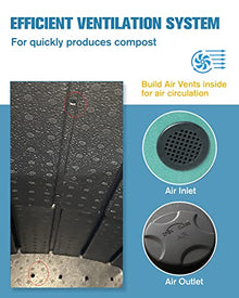 Insulated Compost Bin with Ventilation System - Quickly Composting All Year Round,A Reservoir at The Bottom Design to Collect The Leachate (Green)