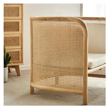 XJOYSL7921 Rattan Chair Patio Single Chair, Outdoor Armchair, All-Weather Brown Wicker Rattan Sofa, Patio Seating for Balcony Garden Porch Pool Modern Accent Chair for Living Room