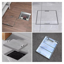 GJZDPMY Stainless Steel Inspection Hatch Cover with Hidden Handle - Invisible Sewer Access for Efficient Drainage System and Stylish Design for Easy Maintenance