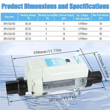 Salt Water Pool Chlorinator, Salt Chlorine Generator,with Salinity Display,Salt Cell Swimming Pool Chlorine,for SPA (40M3/8g/hr)