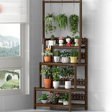 Hanging Plant Stand Indoor Bamboo Tall Plant Shelf For Multiple Plants Flower Stand Coat Rack Stand For Window Plant Ladder Frame Indoor Garden Balcony Home Decor Living Room Flower Display Rac
