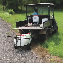 CHAPIN 97761E: Made in the USA 25-Gallon Mixes on Exit 12V, 2.5 GPM Pump ATV/UTV Tow Behind Spot Sprayer with Separate Water Tank and Concentration Tank to Mix on Demand, Translucent White
