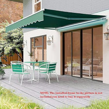 WZUOPG Manual Retractable Awning Door Window Awning Shelter Outdoor Canopy Home Deck Canopy with Manual Crank Handle（Frame included ）, 26.2x9.8ft