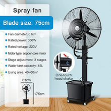 KAMPCO Standing Misting Fan Portable, Large Industrial Spray Fans for Commercial Garage Warehouse Workshop Patio and Outside
