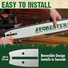 FORESTER 72" Professional Sprocket Nose Chainsaw Bar - 72in Length, 3/8” Pitch, .063 Gauge, D009 Mount - Replacement Chain Saw Parts For Husqvarna, Jonsered, Poulan, Dolmar